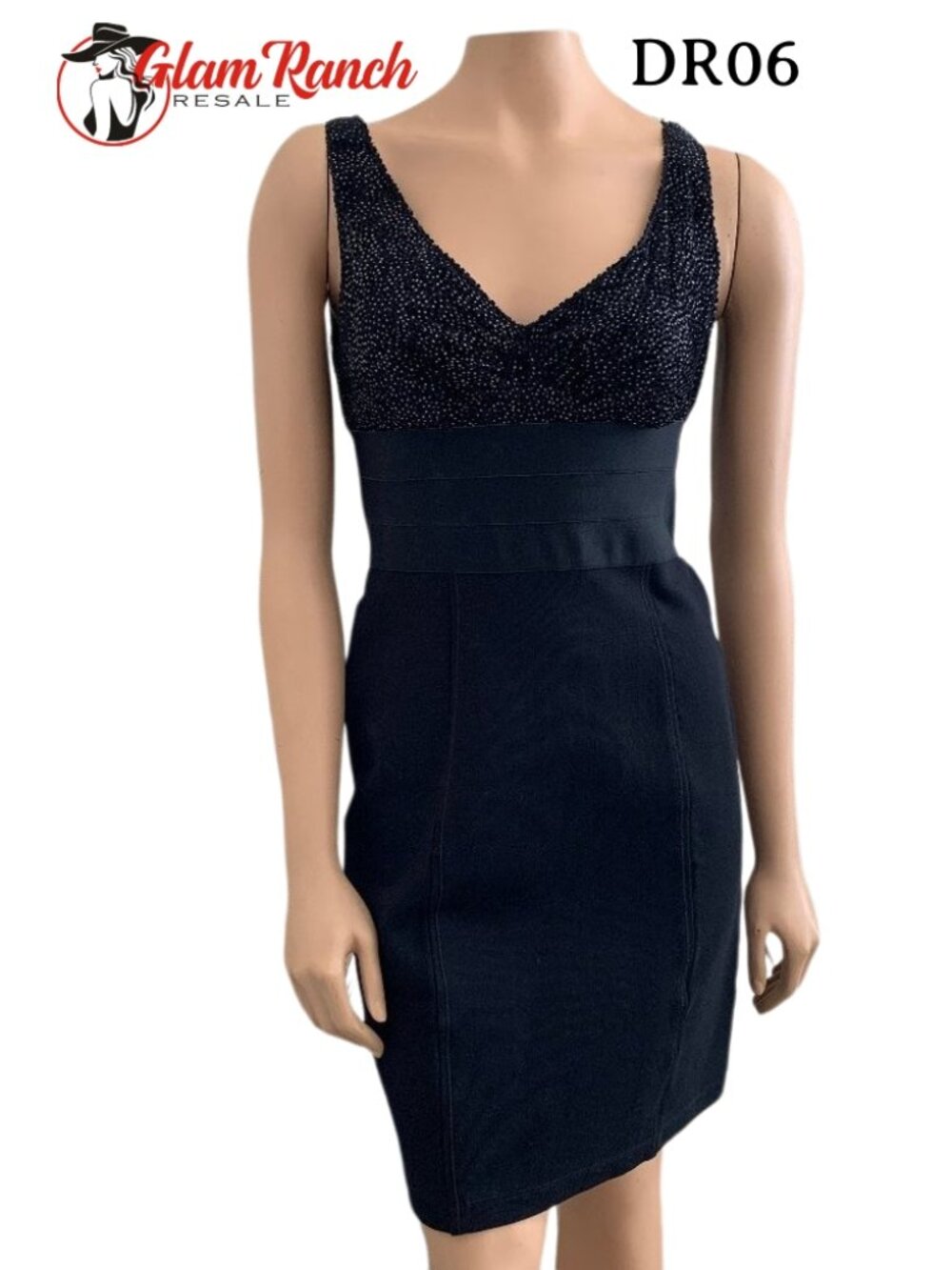 VGC Max Studio Black Bodycon Shaping Dress SZ S